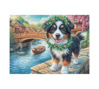 Border Collie Puzzle 500 Pezzi Per Lui Amici E Colleghi Rompicapo Sfida Impossibile Giochi Da Tavolo Serate in Gruppo Regalo Natale 2025 500 PCS