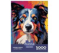 Border Collie Puzzle Giochi 1000 Pezzi Festa Aziendale Arte Animal Puzzle Adulti Foto 70x50cm/1000pcs