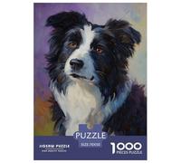 Border Collie Puzzle Giochi 1000 Pezzi Per Adulti E Ragazzi Arte Animal Puzzle Adulti Foto 70x50cm/1000pcs
