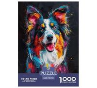 Border Collie Puzzle Giochi 1000 Pezzi Regalo Per Lui E Per Lei Arte Animal Puzzle Adulti Idea Regalo Per 70x50cm/1000pcs