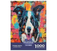Border Collie Puzzle Impossibili 1000Pcs Decorazione Per La Casa. Rilassamento E Intelligence Per Adulti E Bambini Da 12 Anni 38x26cm/1000pcs