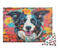 Border Collie Puzzle Impossible 1000 Pezzi Decorazione Per La Casa. Rilassamento E Intelligence Per Adulti E Ragazzi Da 14 Anni 1000pcs (75x50cm)