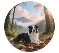 Border Collie Rompicapo Circolare Con Pet Dog, 1000 Pezzi Per Chi Ama Le Sfide Intellettuali 1000pcs (67.5x67.5cm)