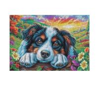 Border Collie Running Puzzle 300 Pezzi Giochi Da Tavolo Intelligenti Familiare Per Amici E Parenti Rilassamento Pressione Ridotta Idea Regalo Natale 2025 300 PCS