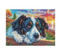 Border Collie Running Puzzle 500 Pezzi Giochi Da Tavolo Intelligenti Familiare Per Amici E Parenti Rilassamento Pressione Ridotta Idea Regalo Natale 2025 500 PCS