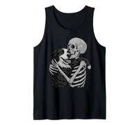 Border Collie Skeleton Hug Halloween Amante dei Cani Canotta