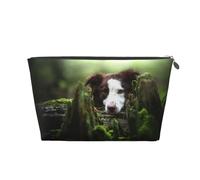 Border Collie Stone Dolce Marrone Cani Animali Domestici, Borsa da toilette Borsa per trucco Borsa per cosmetici Borsa da toilette da viaggio portatile