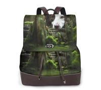 Border Collie Stone Sweet Brown Cani Animali domestici,Zaino da donna, impermeabile, leggero, in pelle PU, alla moda, da viaggio