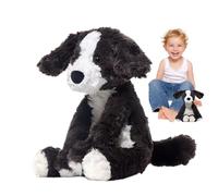 Border Collie Stuffed Animal, Realistic Black and White Plush, Soft Huggable Toy, Lifelong Sturdy Material, Child and Toddler Friendly, Perfect, Cozy Room Decoration