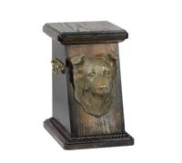 Border Collie urna di legno con cane Art-Dog