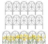 Border di recinzione da giardino - recinzione di confine per bordi del decorativo | Pannelli di recinzione in metallo arrugginibile | 10 pezzi recinzione decorativa per le auto fiorite | Bordi p
