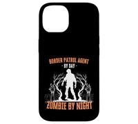 Border Patrol Agent di giorno Zombie by Night Divertente Halloween Custodia per iPhone 14