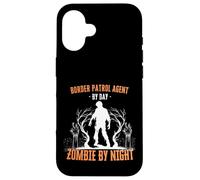 Border Patrol Agent di giorno Zombie by Night Divertente Halloween Custodia per iPhone 16