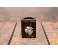 Border Terrier - candeliere in legno con l'immagine di un cane Art Dog IT