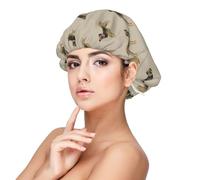 Border Terrier Cane Cani Border Terrier Tan,Cuffia da notte elastica in raso per adulti, fascia per capelli in seta regolabile, cuffia da notte elastica per donne