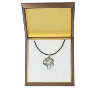 Border Terrier - collana rivestita in argento, in una scatola, Art Dog IT
