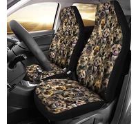 Border Terrier Dog Full Face Coprisedile per Auto Set of 2 Confortevole Coprisedile Antimacchia Copri Sedili Autos per SUV Veicolo Accessori