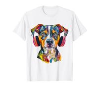 Border Terrier Dog Graphic Music Cuffia Border Terrier Maglietta