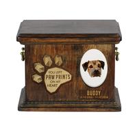 Border Terrier Holzurne Con Cane