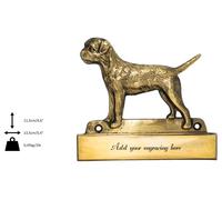 Border Terrier - iscrizione in ottone 'WELCOME', incisore Art Dog IT
