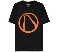Borderlands - Maglietta a maniche corte con logo da uomo, Nero , L