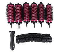 Bordhap 6 Pz/Set 3 Dimensioni Staccabile per Capelli con Manico con Clip di Posizionamento nel Alluminio Barilotto di Ceramica Bigodino Pettine Parrucchiere