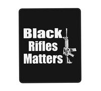Bordi Cuciti Tampone per Mouse, Black Rifles Matter Funny PRO G-Un Rights Tappetino per Il Mouse antisfilacciamento Gaming Mousepad per PC Computer Ufficio