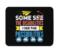 Bordi Cuciti Tampone per Mouse, Spectrum Disorders Asperger's Syndrome Cute Possibilities Upliftings Tappetino per Il Mouse Antipolvere Gaming Mousepad per Ufficio Laptop Computer