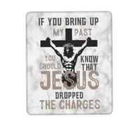 Bordi Cuciti Tappetino Mouse, If You Bring up My Past You Should Know That Jesus Dropped The Charges Tappetino per Il Mouse Personalizzato Gaming Mousepad per Notebook Casa PC