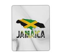 Bordi Cuciti Tappetino Mouse, Jamaica Flag with Jamaican Map Tappetino per Il Mouse Pratica Gaming Mousepad per Notebook Ufficio Laptop