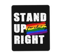 Bordi Cuciti Tappetino Mouse, Stand Up for What is Right Tappetino per Il Mouse antisfilacciamento Gaming Mousepad per Laptop PC Casa