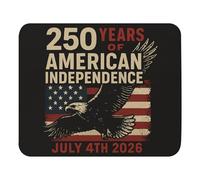 Bordi Cuciti Tappetino per Il Mouse 250 Years of American Independence Gaming Mousepad Tappetini Mouse 25x30cm per Laptop,PC,Computer
