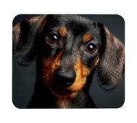 Bordi Cuciti Tappetino per Il Mouse Custom Personalized Cute Dog Dachshund Picture Gaming Mousepad Tampone per Mouse 25x30cm per Notebook,Laptop,Ufficio