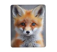 Bordi Cuciti Tappetino per Il Mouse, Cute Little Fox, antisfilacciamento Tappetino per Mouse, Mousepads, 25X30cm, Ufficio, PC, Laptop