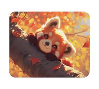 Bordi Cuciti Tappetino per Il Mouse Cute Red Panda Baby Gaming Mousepad Tampone per Mouse 25x30cm per PC,Laptop,Computer