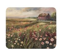 Bordi Cuciti Tappetino per Il Mouse Farmhouse Spring Fields Gaming Mousepad Tappetino per Mouse 25x30cm per PC,Laptop,Ufficio