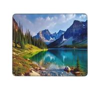 Bordi Cuciti Tappetino per Il Mouse Lake Mountain Landscape 25X30Cm, Tappetino per Mouse Personalizzato Gaming Mousepad per Ufficio Laptop Pc