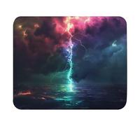 Bordi Cuciti Tappetino per Il Mouse Long verical Light-Ning Gaming Mousepad Tampone per Mouse 25x30cm per Notebook,Casa,Ufficio