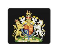 Bordi Cuciti Tappetino per Il Mouse, Royal Coat of Arms of The United Kingdom, Personalizzato Tappetini Mouse, Gaming Mousepad, 25X30cm, Computer, Notebook, Casa