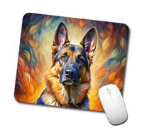 Bordi Cuciti Tappetino per Il Mouse Shepherd German Dog Expressionism Art 25X30Cm, Tappeto Mouse Multifunzionale Gaming Mousepad per Notebook Casa Ufficio