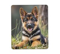Bordi Cuciti Tappetino per Il Mouse, Shepherd German Puppy, antisfilacciamento Tappeto Mouse, Mousepads, 25X30cm, PC, Ufficio, Laptop
