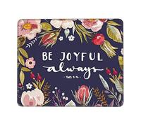 Bordi Cuciti Tappetino per Mouse, Be Joyful Always Flowers Tappetino per Il Mouse antisfilacciamento Gaming Mousepad per Computer Casa PC