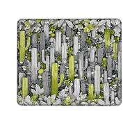 Bordi Cuciti Tappetino per Mouse, Cactus Garden Green Gray Desert Cacti Tappetino per Il Mouse antisfilacciamento Gaming Mousepad per Computer Notebook PC