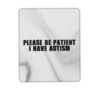 Bordi Cuciti Tappetino per Mouse, Please Be Patient I Have Autism Tappetino per Il Mouse Personalizzato Gaming Mousepad per Ufficio Laptop Notebook