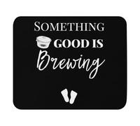 Bordi Cuciti Tappetino per Mouse, Something Good is Brewing Future Mom Baby Bump Tappetino per Il Mouse Confortevole Gaming Mousepad per Casa Laptop Computer