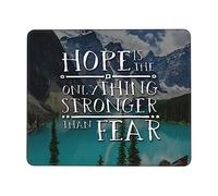 Bordi Cuciti Tappetino per Mouse, Verses Hope is The Only Thing Stronger Than Fear Tappetino per Il Mouse Personalizzato Gaming Mousepad per Laptop PC Ufficio