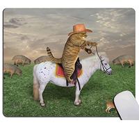 Bordi CucitiTappetino per Il MouseFunny Cat And His Dog Washable Square ClothGaming MousepadTappeto Mouse25x30cmperPC,Casa,Computer