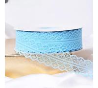 Bordi in pizzo floreale, Embroidered Floral Lace Trim, Multicolor, 2 Sizes, Soft, Washable, DIY(Lake Blue,44 meters wide 3cm)