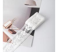 Bordi in pizzo floreale, Embroidered Lace Trim 4cm Scalloped Edge Ribbon Multicolor 2/4m Wedding Floral DIY Craft(White 4cm Wide,400 * 4CM)