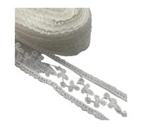 Bordi in pizzo floreale, Floral Lace Edging Ribbon Embroidered Soft Multicolor 30Yards 3.8CM(White)